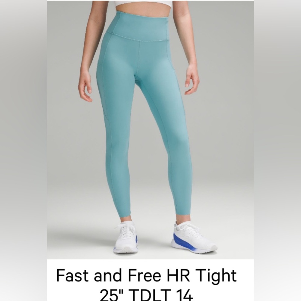 NWT Lululemon Fast and Free HR Tight 25”, size 14